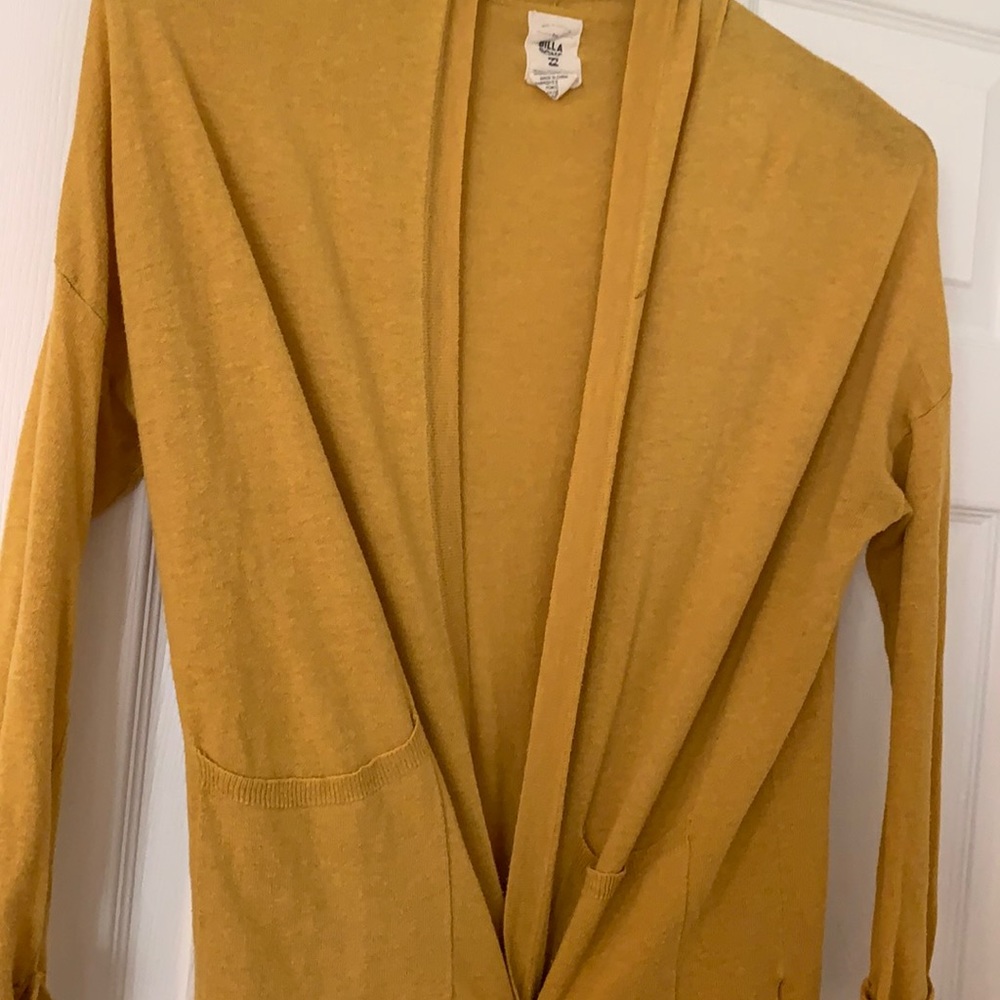 Billabong cardigan, mustard, S